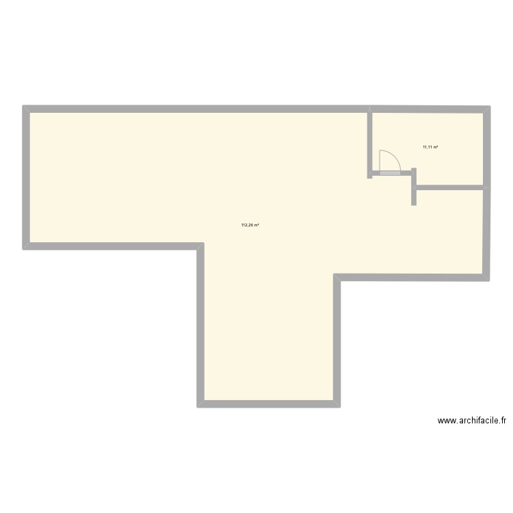 Luz. Plan de 2 pièces et 123 m2