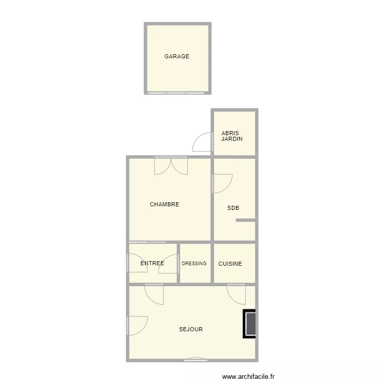 NIMES CARDINAL RDC. Plan de 9 pièces et 55 m²