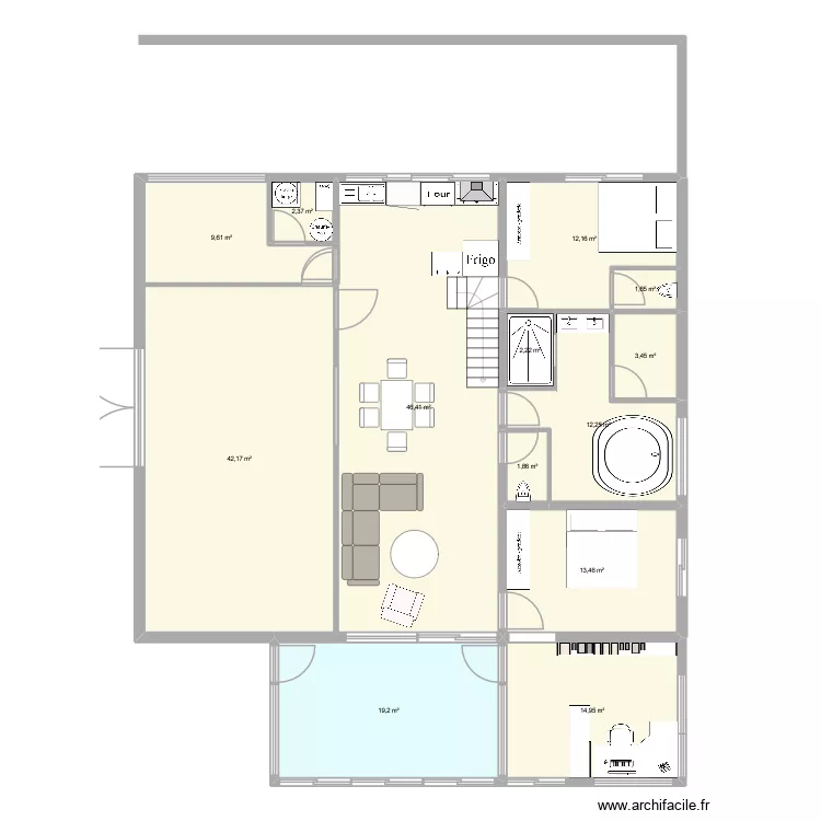 Kerlouan 2. Plan de 13  et 182 m²