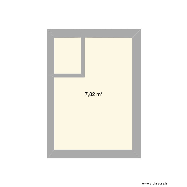 wc de patricia. Plan de 1 pièce et 8 m2