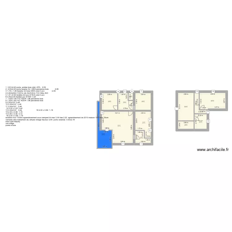 heng hao. Plan de 13  et 130 m²