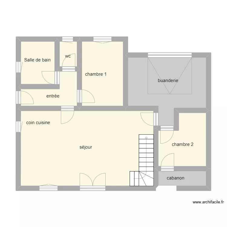 0901. Plan de 8  et 69 m²