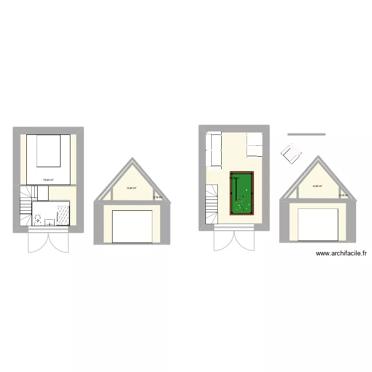 cabanon. Plan de 0 pièce et 0 m2