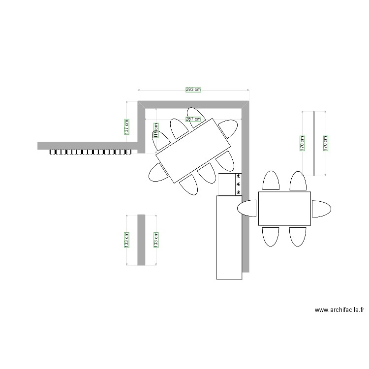 Table cuisine. Plan de 0 pièce et 0 m2