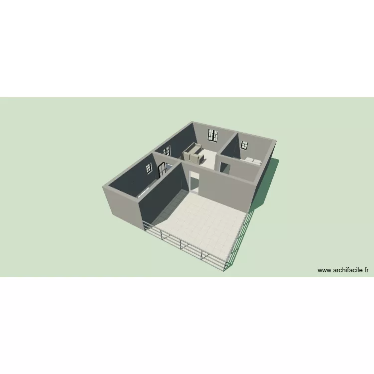 parc cabri. Plan de 2  et 54 m²