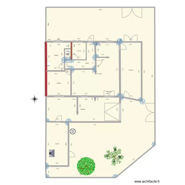 Maison 2. Plan de 10  et 311 m²