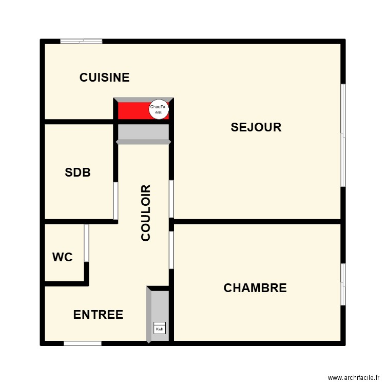 pele. Plan de 8 pièces et 49 m2