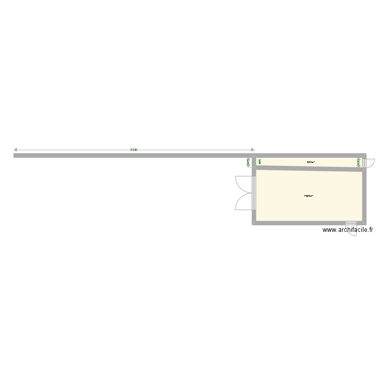 SARATA 2. Plan de 2 pièces et 34 m2