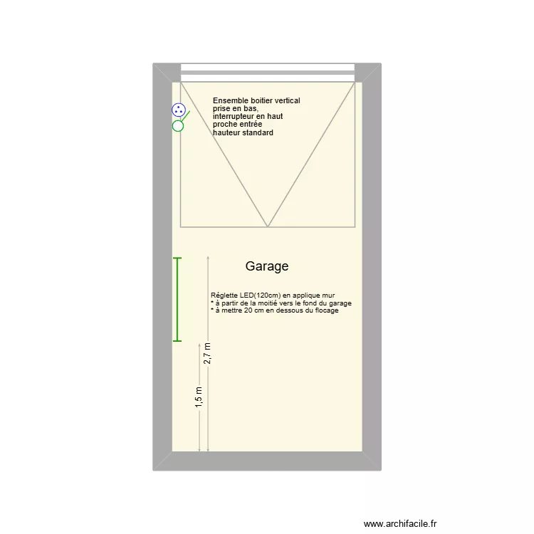 FR STJEAN. Plan de 1 pièce et 13 m²