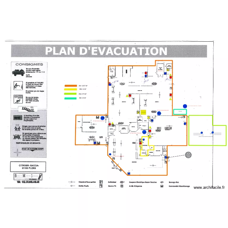 CITROEN FLERS. Plan de 