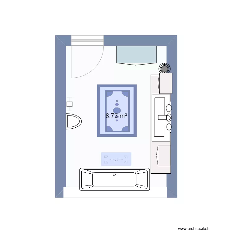 Salle de bain. Plan de 