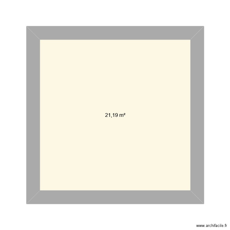 PLAN VIDE. Plan de 1 pièce et 21 m2