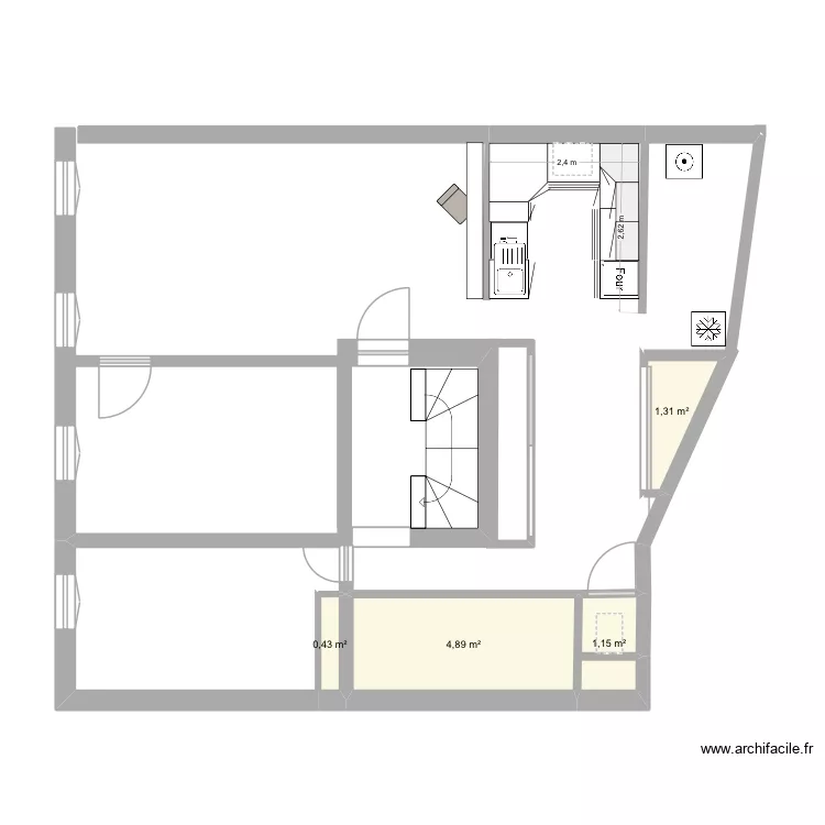 Emilie & Will. Plan de 4 et 8 m² Emilie & Will. Plan de 4 et 8 m²