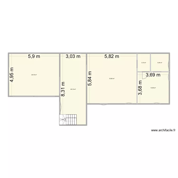 &Eacute;tage M.Turban. Plan de 6  et 109 m²