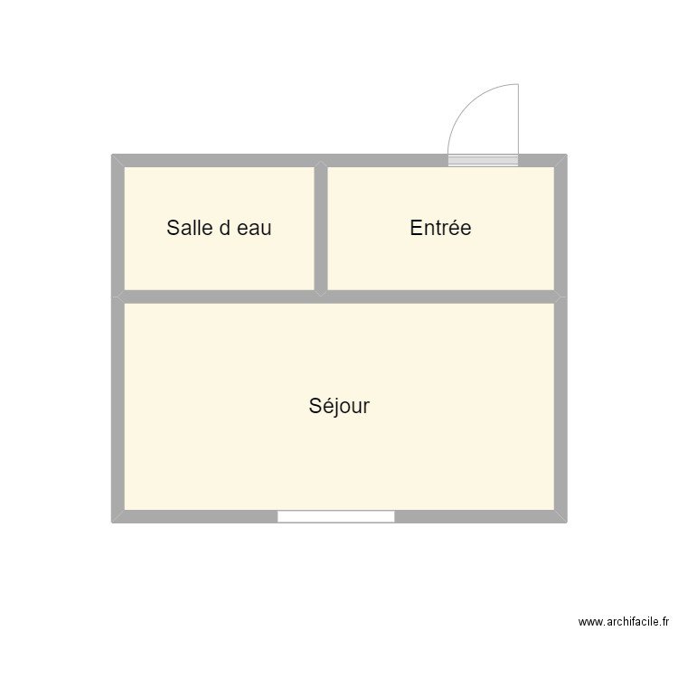 PLAN 2406 FORNER. Plan de 3 pièces et 10 m2