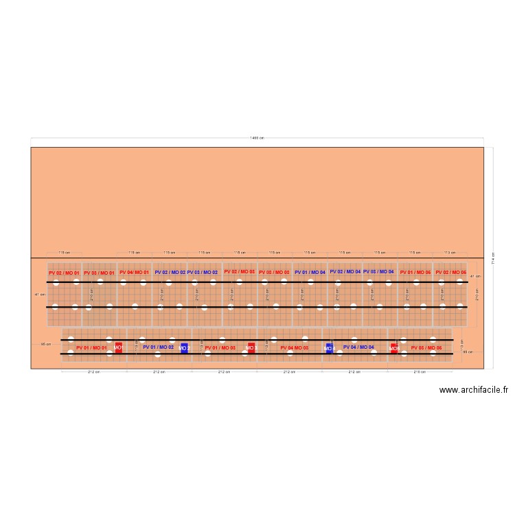 Plan Guillaume PV 2 rails crochets MO. Plan de 0 pièce et 0 m2