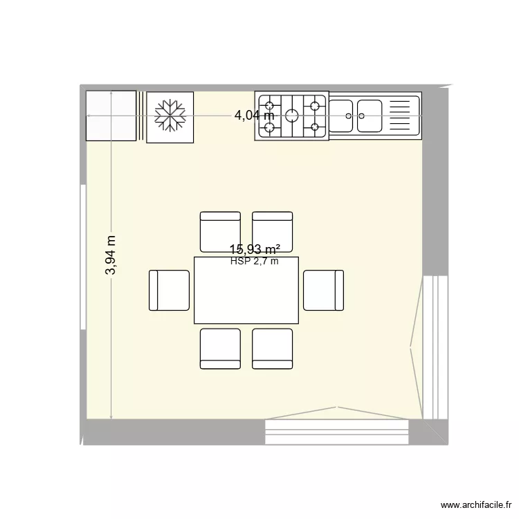 cuisine villa lydie. Plan de 1 et 16 m² cuisine villa lydie. Plan de 1 et 16 m²