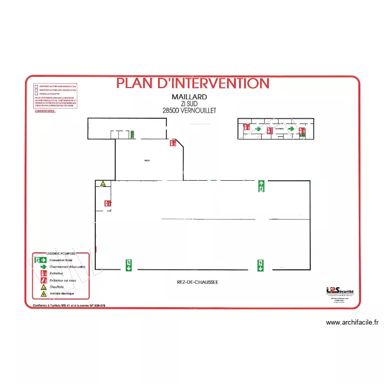 MAILLARD VERNOUILLET. Plan de 