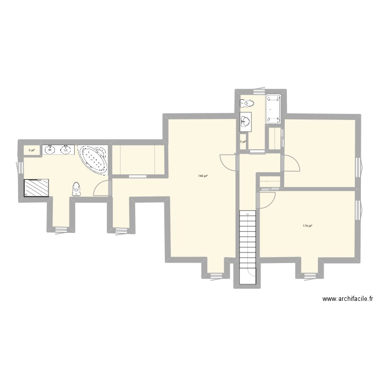 FG-33B. Plan de 4 pièces et 88 m2