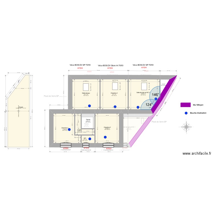 ML24017754. Plan de 21 pièces et 213 m2