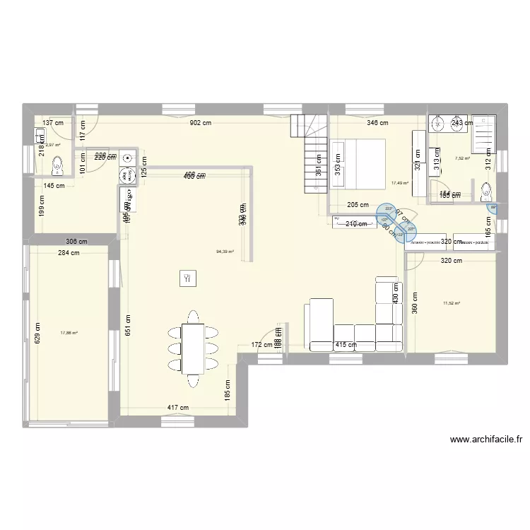 Maison de Saint Agathon futur ter. Plan de 