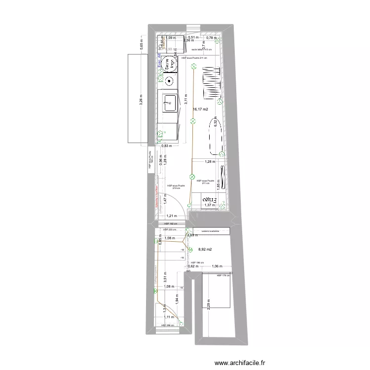 OUDIN LEJEUNE SOUS SOL. Plan de 
