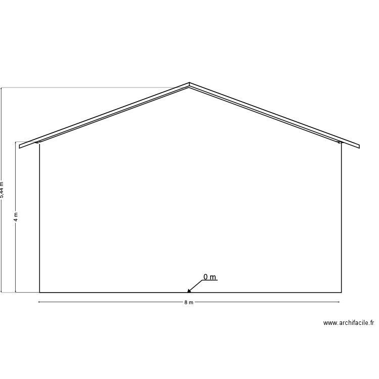 Façade ouest. Plan de 0 pièce et 0 m2