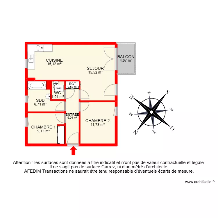 BI 31477. Plan de 12 pièces et 83 m²