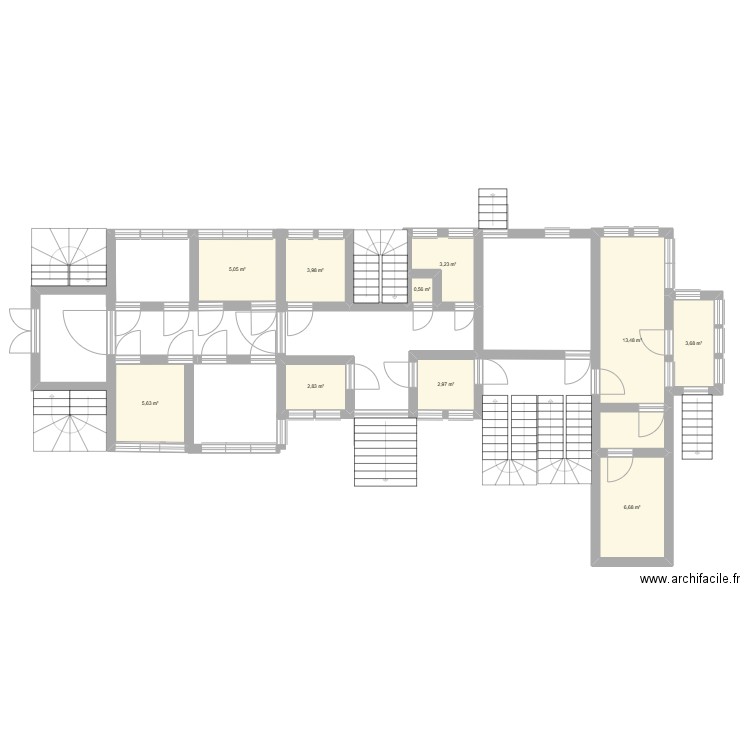 Emergency Plan. Plan de 10 pièces et 48 m2