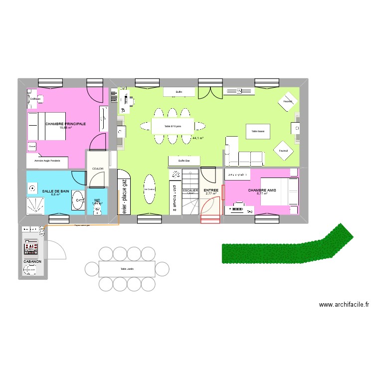 amenagement maison annoville v2. Plan de 8 pièces et 84 m2