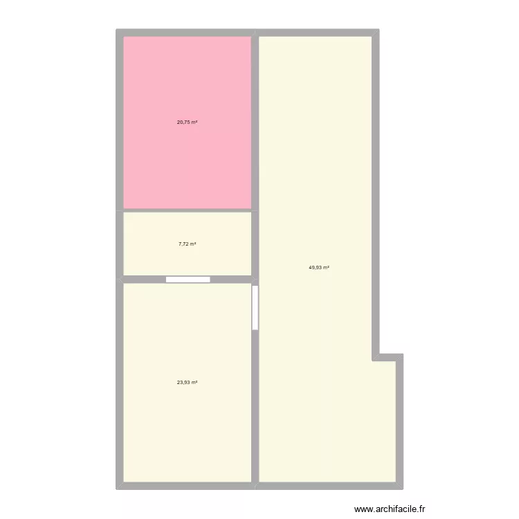 salans. Plan de 4  et 102 m²