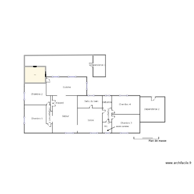 PLAN MAISON. Plan de 1 pièce et 32 m2