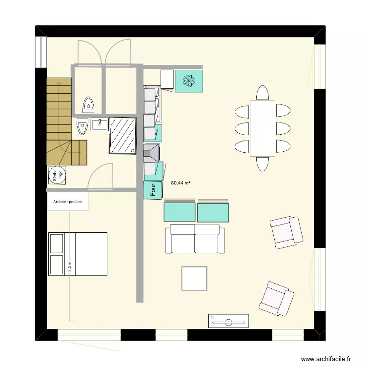 riou31700-2. Plan de 2  et 84 m²