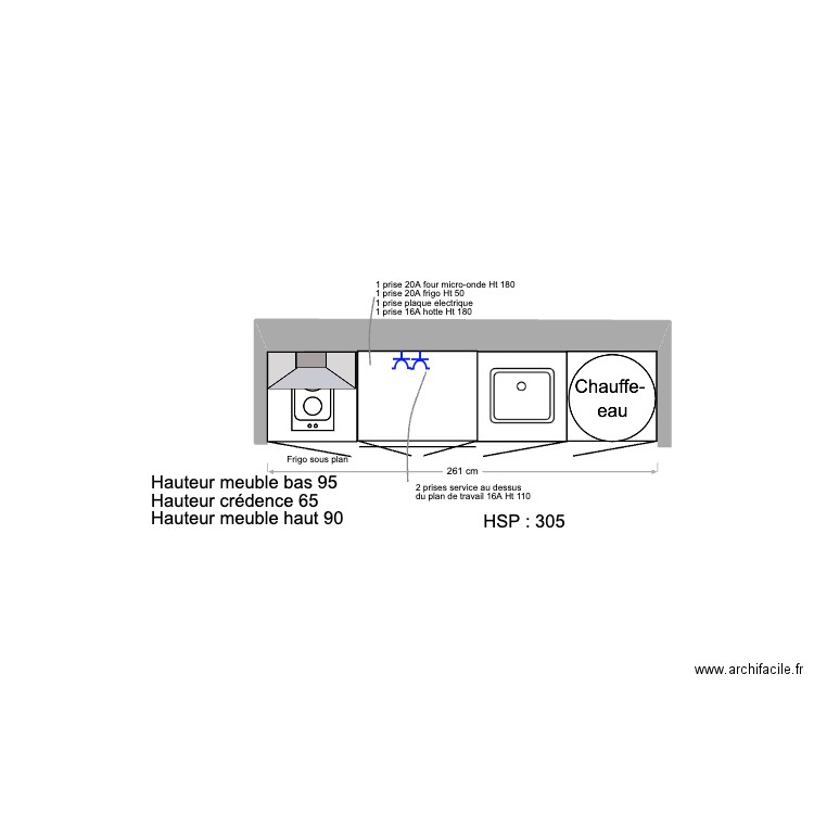 Cuisine 1er etage Studio. Plan de 0 pièce et 0 m2