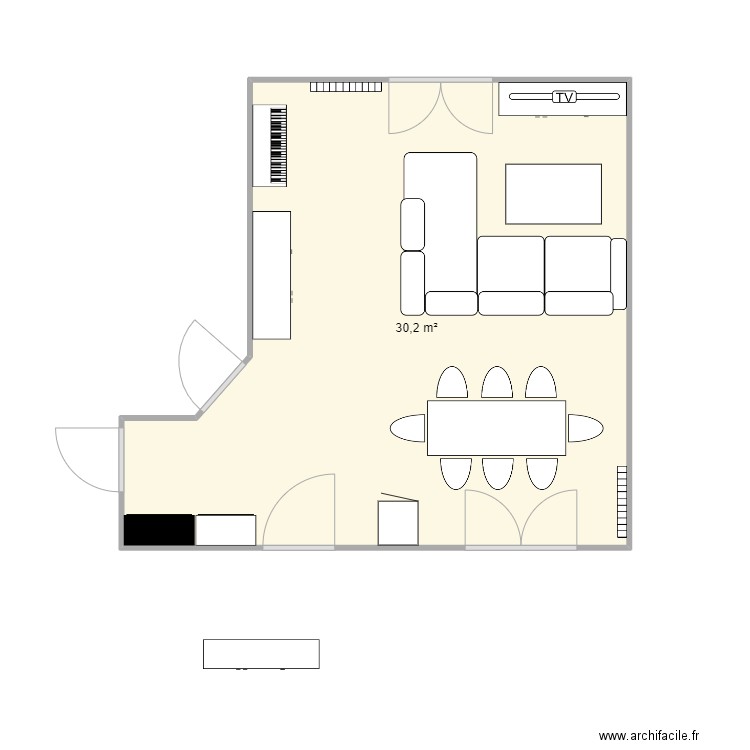 MAISON VALENCIN_SEJOUR v2. Plan de 1 pièce et 30 m2