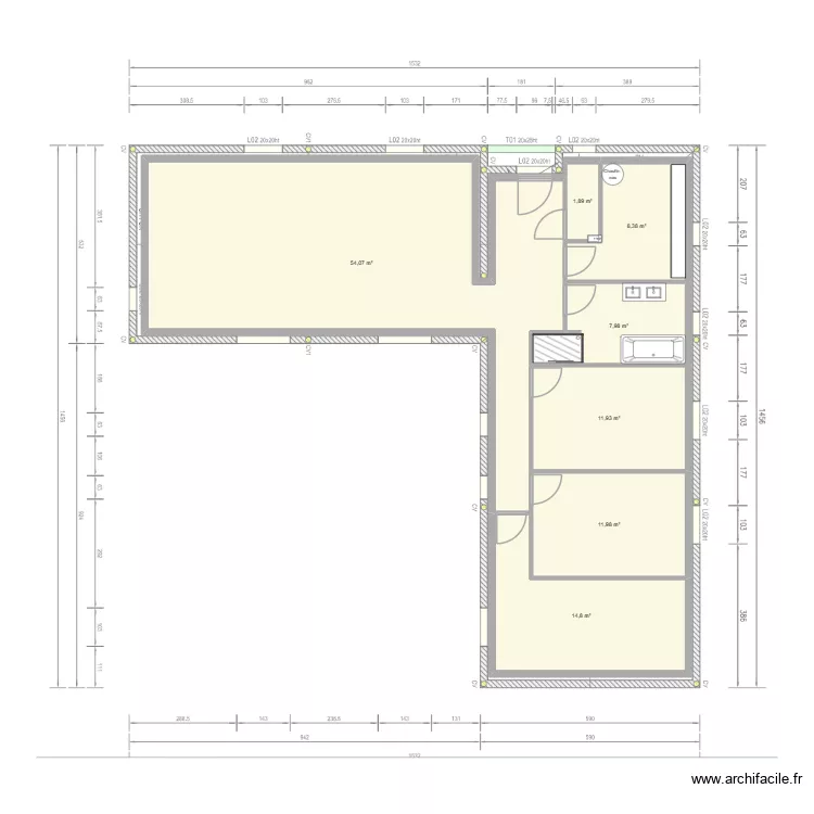PVC. Plan de 7 Pièces et 111 m² PVC. Plan de 7 Pièces et 111 m²