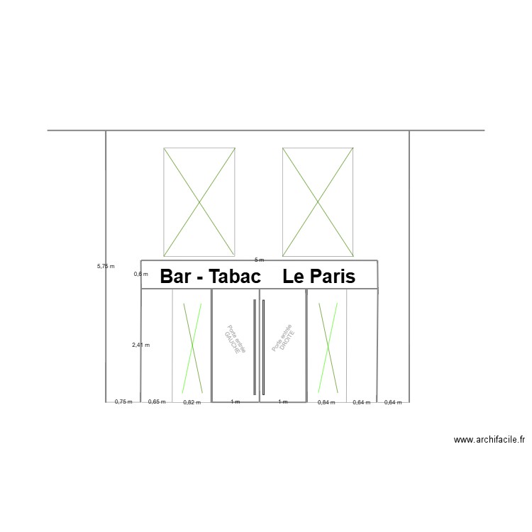 facade. Plan de 0 pièce et 0 m2