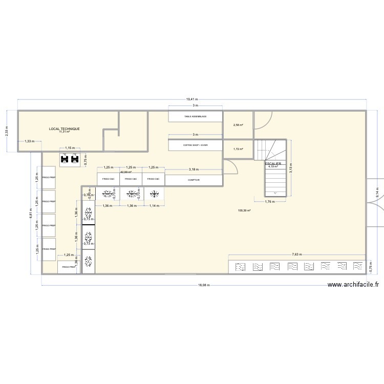 Plan La Défense. Plan de 6 pièces et 163 m2