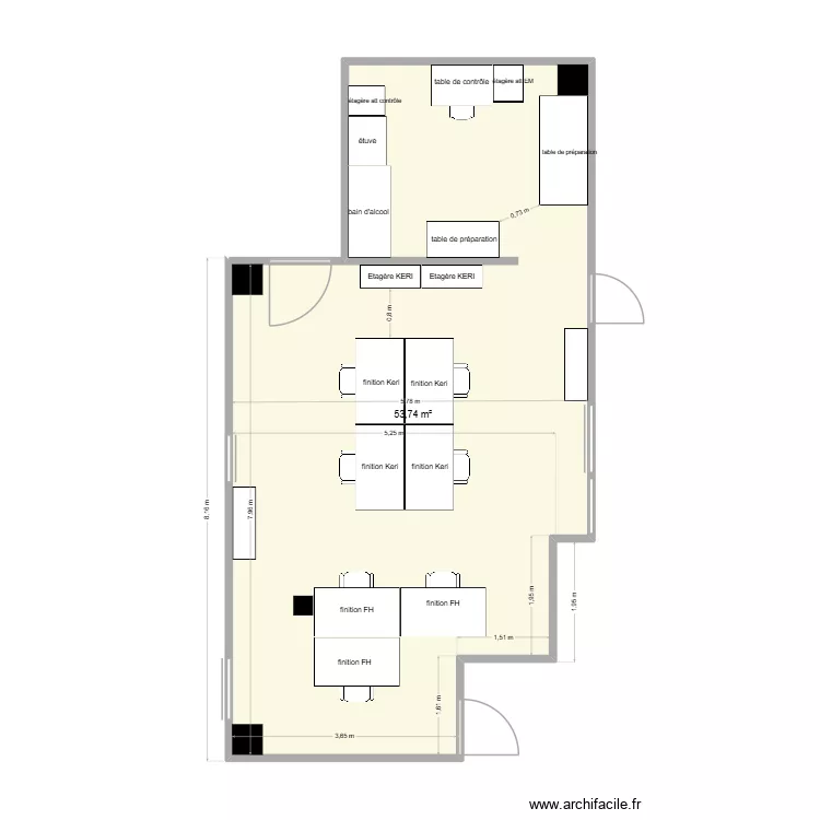 v2 finition 65. Plan de 1 et 54 m² v2 finition 65. Plan de 1 et 54 m²