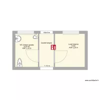 Local WC et réserve extérieur salle billard