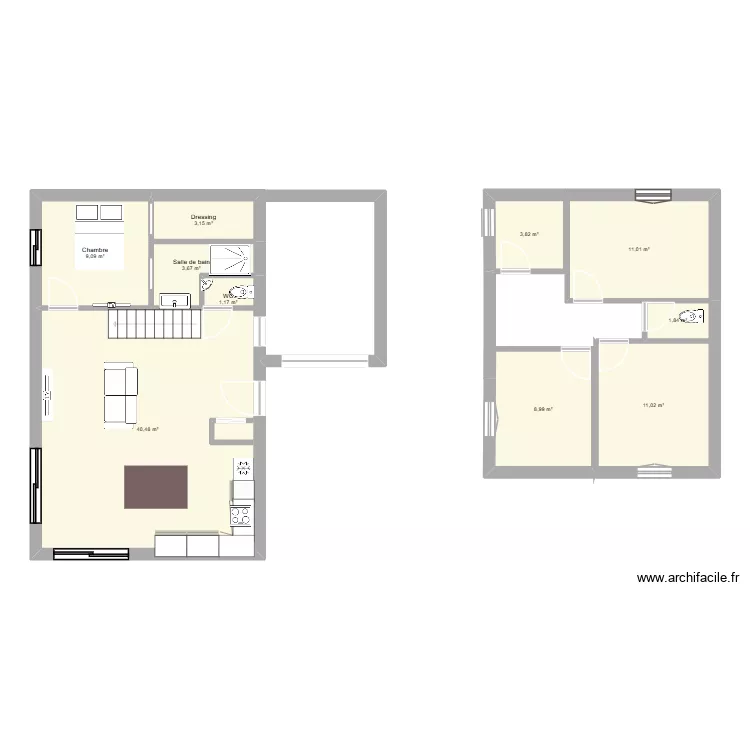 Maison Clapiers. Plan de 10 et 94 m² Maison Clapiers. Plan de 10 et 94 m²