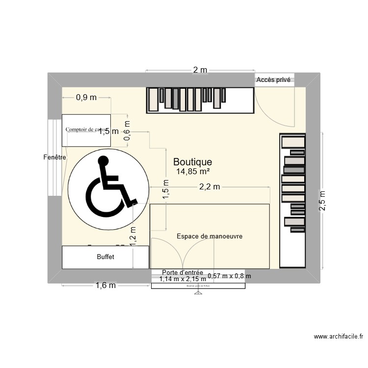 Intérieur après travaux - Maison Bohemya. Plan de 1 pièce et 15 m2