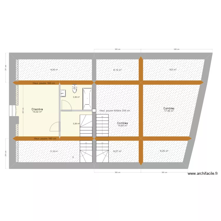 Projet Combles (sans fenetres) 2. Plan de Projet Combles (sans fenetres) 2. Plan de