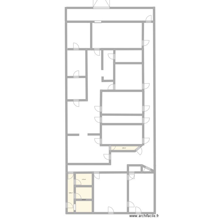 plan société. Plan de 4 pièces et 20 m2
