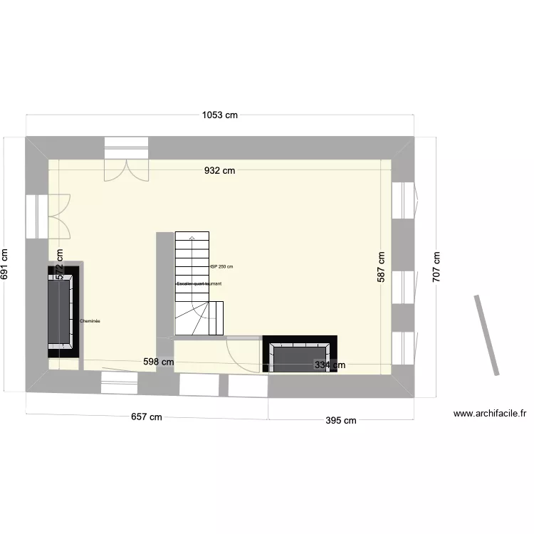 &eacute;tage partie commune  am&eacute;nagement f&eacute;vrier 2024 nez. Plan de 