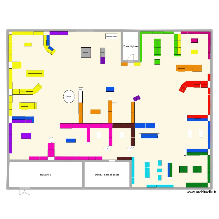 magasin. Plan de 0 pièce et 0 m2