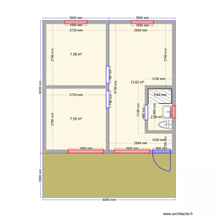 Глэмп 2м Б. Plan de 