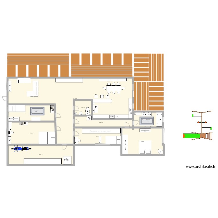 lola guilbert. Plan de 9 pièces et 311 m2