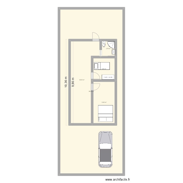 PLAN DD. Plan de 5 pièces et 196 m2