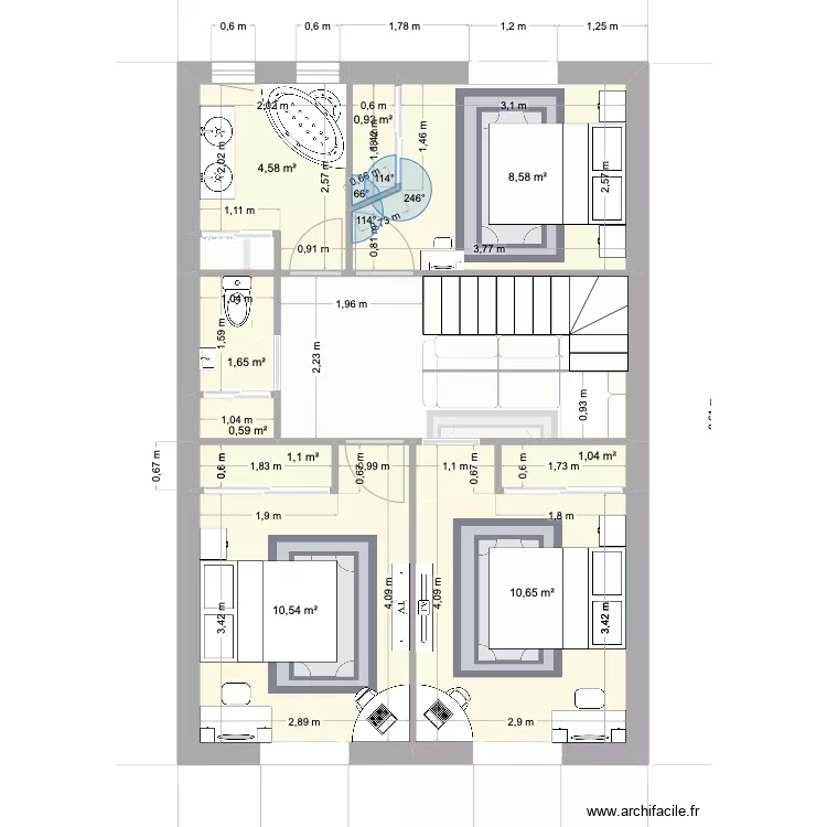 REZ DE JARDIN. Plan de 